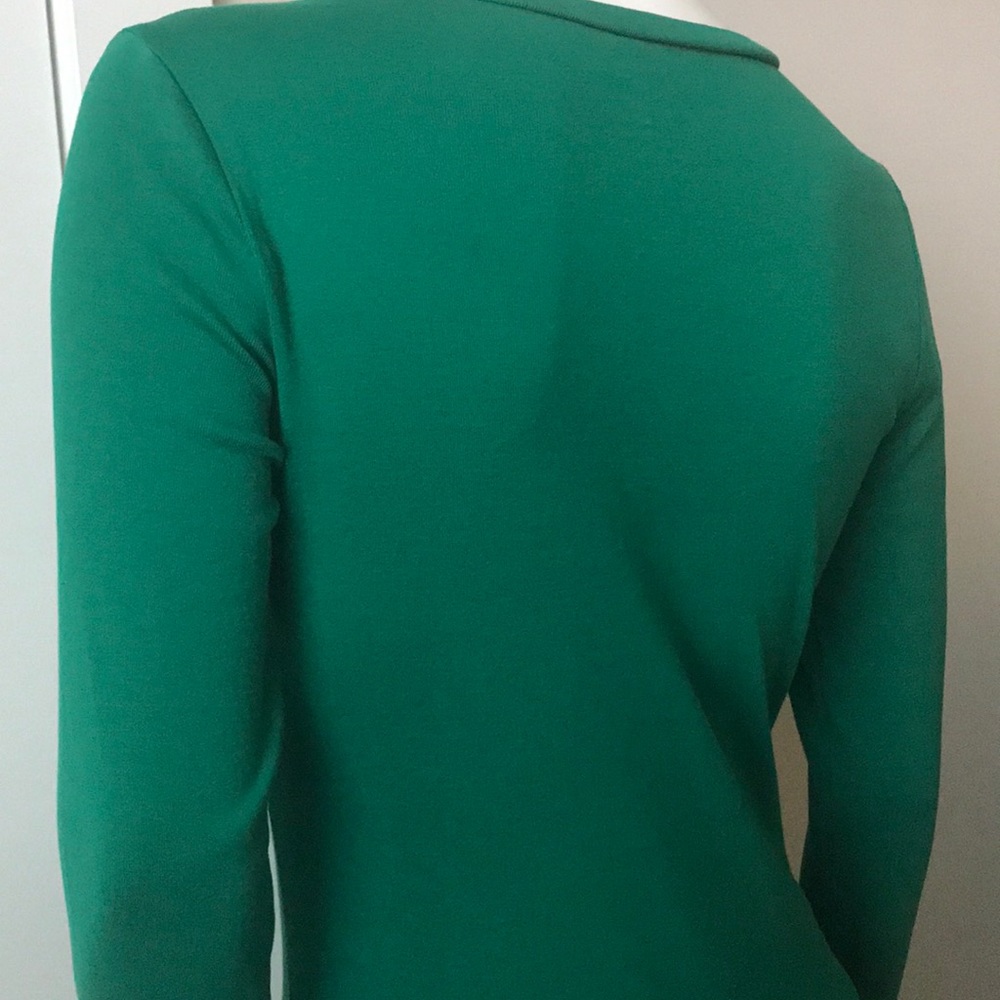 Jcrew Ls Basic Tee Solid Green Size M - image 8